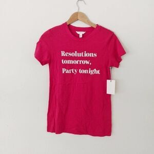 1901 Resolutions Tomorrow Party Tee Shirt in Red